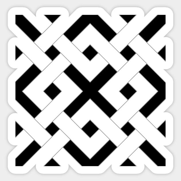 Geometric Weave Sticker by iconymous